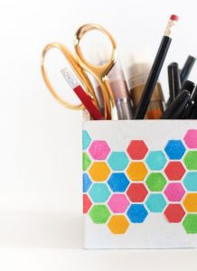 Stenciled Pencil Holder The Crafted Life